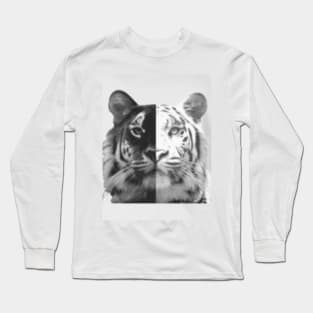 Black or White Side Long Sleeve T-Shirt